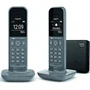 Gigaset CL390 Pack DUO Teléfono Inalámbrico Analógico con Pantalla Grande, Monitor de Bebé, Agenda 150 Contactos, Color Gris
